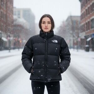 The North Face 700 Fill Down Puffer Jacket Women's Small Black NWT